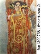 Medicine Art Print - Hygeia (Detail Of Medicine)