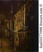1888 Oil On Canvas The Russian Museum Art Print - Iconostasis Of The Church Of St. John The Evangelist On The Ishna Near Rostov Yaroslavsky