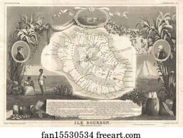 Française Art Print - Ile Bourbon. Colonie Francaise (Ocean Indien. )
