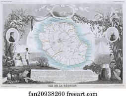 Française Art Print - Ile De La Reunion Colonie Francaise (Ocean Indien)
