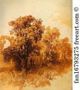 India Art Print - In An Oak Grove