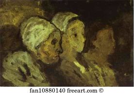 Honoré Daumier Art Print - In Church