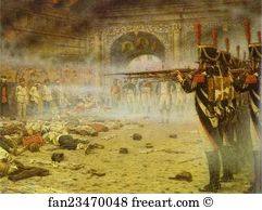 Defeat Art Print - In Defeated Moscow ("arsonists" Or "shooting In The Kremlin")