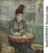 In The Café Agostina Segatori In Le Tambourin Art Print - In The Café: Agostina Segatori In Le Tambourin