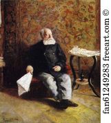 Oil On Canvas Taganrog Art Gallery Art Print - In The Doorman's Cubby