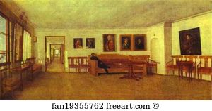 In The Rooms Art Print - In The Rooms Of A. Semenov. (Estate Of Otradnoye? )