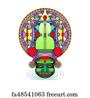 free art print of kathakali dancer illustration of colorful kathakali dancer face on grungy background for happy onam freeart fa29537297 free art print of kathakali dancer