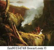 Sacrificing Art Print - Indian Sacrifice. Detail