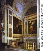Francesi Art Print - Interior Of Contarelli Chapel. San Luigi Dei Francesi, Rome, Italy