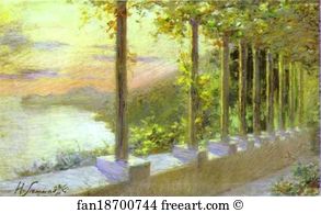 Oil On Canvas The Lvov Picture Gallery Art Print - Italian Landscape
