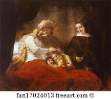 Germany Art Print - Jacob Blessing The Sons Of Joseph