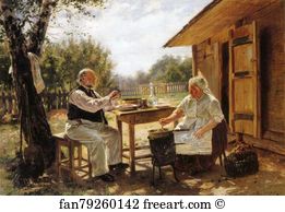 1876 Oil On Canvas The Tretyakov Gallery Art Print - Jam-Making