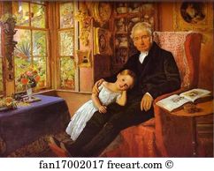 Sir John Everett Millais Art Print - James Wyatt And His Granddaughter Mary