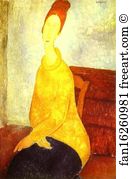 Guggenheim Art Print - Jeanne Hébuterne In A Yellow Sweater
