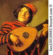 Jesters Art Print - Jester With A Lute