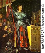 1854 Oil On Canvas Louvre Art Print - Joan Of Arc At The Corronation Of Charles Vii In The Cathedral Of Reims