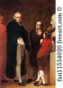 Flaxman Art Print - John Flaxman Modelling The Bust Of William Hayley