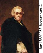 Flaxman Art Print - John Flaxman Modelling The Bust Of William Hayley. Detail