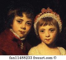 Sisters Detail Art Print - John Parker And His Sister Theresa. Detail