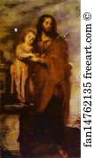 1665 1666 Oil On Canvas Museum Of Fine Arts Art Print - Joseph With Infant Christ