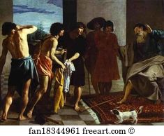 Coat Art Print - Joseph's Bloody Coat Brought To Jacob