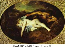 Jupiter And Antiope Art Print - Jupiter And Antiope