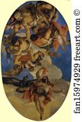 Jupiter Expelling The Vices Art Print - Jupiter Expelling The Vices