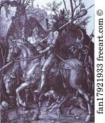 Death And The Devil Art Print - Knight, Death And The Devil