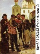 Vendor Art Print - Kvass Vendor. A Study For The Painting "flea Market In Moscow"