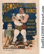 Albert Guillaume Art Print - L' "extrait De Viande Armour".