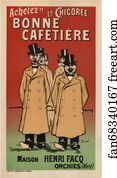 Cafetière Art Print - La "chicorée Bonne Cafetière".