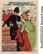 Londres Art Print - La Cie De L'ouest: "paris-Londres".