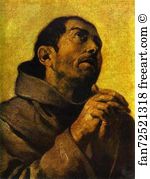 1646 Oil On Canvas Louvre Art Print - La Cuisine Des Anges. Detail