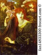 1873 Oil On Canvas The Guildhall Art Gallery Art Print - La Ghirlandata