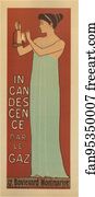 Incandescence Art Print - La Société Française D' "incandescence Par Le Gaz (Système Auer)".