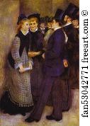 1876 Oil On Canvas Barnes Foundation Art Print - La Sortie Du Conservatoire