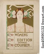 Russell Art Print - La 'women's Edition Buffalo Courier'.