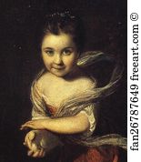 1760 Oil On Canvas Art Museum Art Print - Ladies Amabel And Mary Jemima Yorke. Detail
