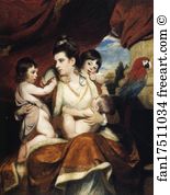 1773 Art Print - Lady Cockburn And Her Three Eldest Sons