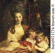 Delmé Art Print - Lady Elizabeth Delmé And Her Children. Detail