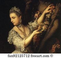 Lady Elizabeth Keppel Detail Art Print - Lady Elizabeth Keppel. Detail