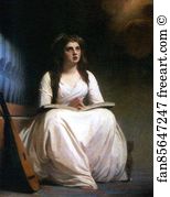1785 Oil On Canvas Private Collection Art Print - Lady Hamilton As St. Cecilia