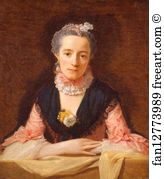 Lady In Pink Art Print - Lady In A Pink Silk Dress
