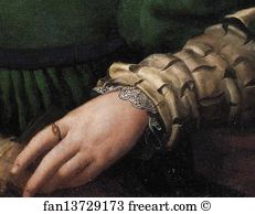 Lady In Green Detail Art Print - Lady In Green. Detail