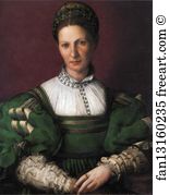 Green Art Print - Lady In Green