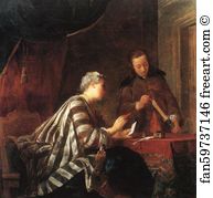 Letter X Art Print - Lady Sealing A Letter
