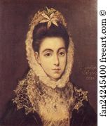 Ladies In Flowers Art Print - Lady With A Flower In Her Hair
