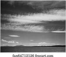 Yellowstone National Park Art Print - Lake, Narrow Strip Of Mountains, Low Horizon, "yellowstone Lake, Yellowstone National Park, " Wyoming. Photographs Of National Parks And Monuments, Compiled 1941 - 1942, Documenting The Period Ca. 1933 - 1942.