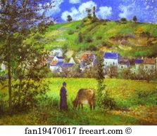 Chaponval Art Print - Landscape At Chaponval