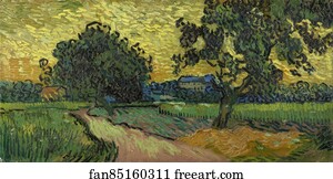 Twilight Art Print - Landscape At Twilight
